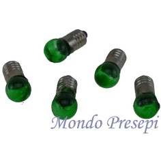 Sobre 5 bombillas verdes att. E5,5 - Cod. L05R Mondo Presepi