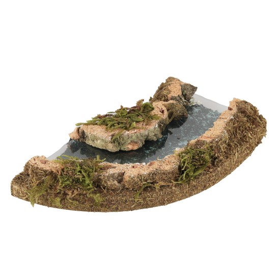 River with a left curve 14x9 cm river, depth, left, curve