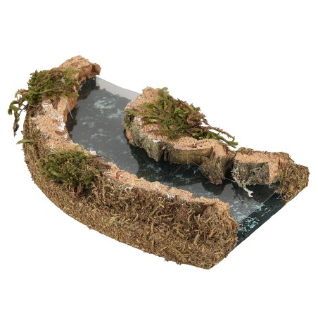 River with a left curve 14x9 cm river, depth, left, curve