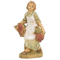 Donna con cesto di uva 10 cm Euromarchi lux euromarchi, cesto