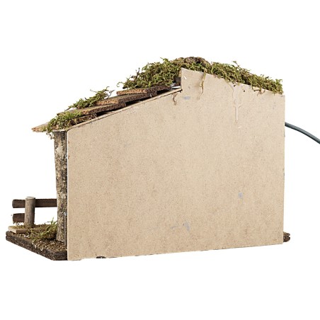 Capanna rustica illuminata cm 33x18x23 h capanna, legno