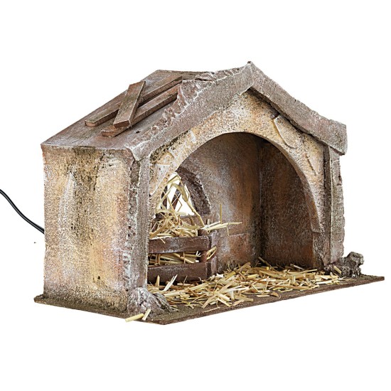 Capanna in polistirene illuminata cm 29x15x20 h 29x15x20