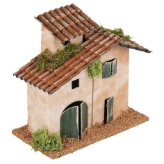 Casa di campagna cm 13x7,5x13 h muschio, sughero, legno 2