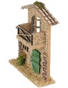 Facade of a house with a balcony, dimensions 17x6x20 cm