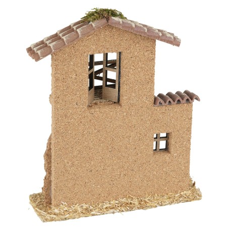 Facade of a house with a balcony, dimensions 17x6x20 cm