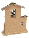 Facade of a house with a balcony, dimensions 17x6x20 cm
