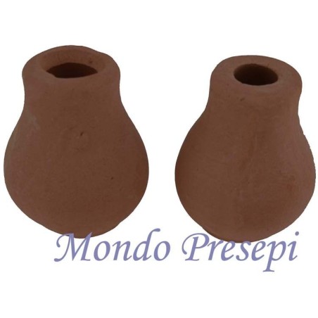 Juego de 2 jarrones de 2,5 cm de altura. Mundo Pesebre.