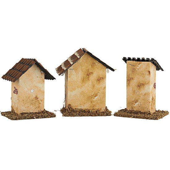 Set 3 casette cm 7x5x10 h 7x5x10, casette Mondo Presepi
