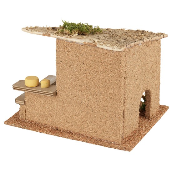 Osteria con contadini cm 19x15x14 h height, legno, presenti