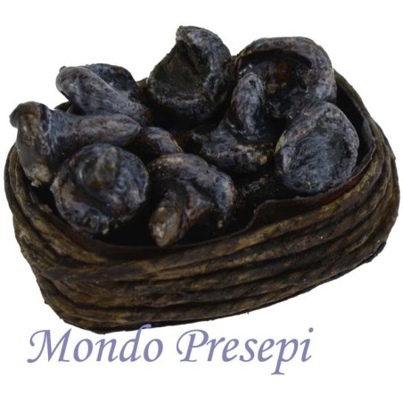 Cesta baja con hongos Mundo Pesebre