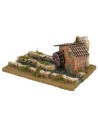 Mill with river depth effect, dimensions 25.5x18.5x12.5 cm h