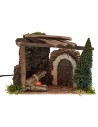 Fuego en funcionamiento con pórtico y arco cm 24x13x16 h
