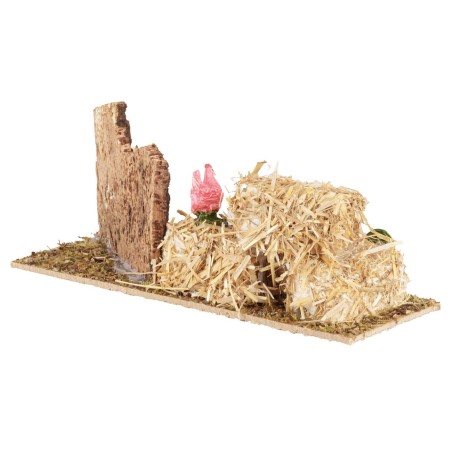 Ambientazione con galline cm 21x8x7,5 h 21x8x7, galline