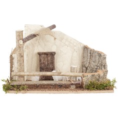 Ovile con pecore cm 29x15,5x17,5 h altezza, pecore, legno 2