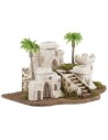 Pueblo palestino con palmeras y escalinata cm 36x26x19 h para