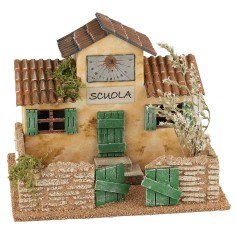 Scuola cm 19x11x14 h 19x11x14, scuola Mondo Presepi