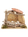 Recinto per pecore cm 18x13,5x12 h legno, statue, pecore