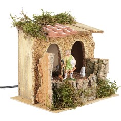 Ambientazione con pastore e pecore in movimento altezza 2