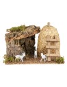 Recinto de ovejas con granero cm 21x16x15 h