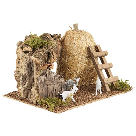 Recinto di pecore con fienile cm 21x16x15 h recinto, 21x16x15