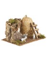 Recinto de ovejas con granero cm 21x16x15 h