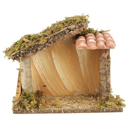 Capanna per presepe cm 23,5x12x20 h 5x12x20, presepe, capanna