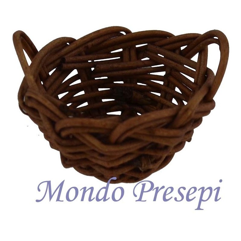 Basket lux in a wicker with handles, 2.5 cm