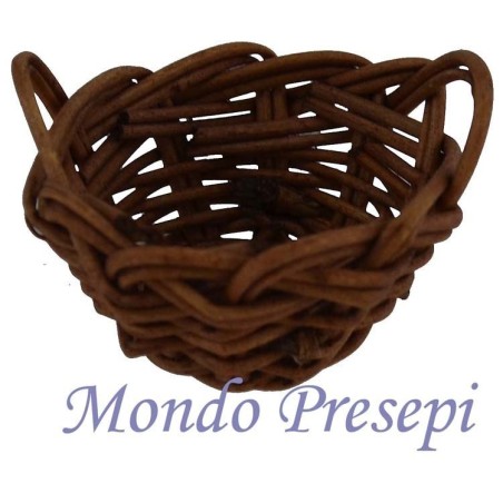 Basket lux in a wicker with handles, 2.5 cm