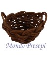 Cesta de lujo en mimbre con asas de 2,7 cm.