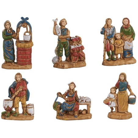 Set 6 mestieri cm 3,5 Euromarchi altezza, base, serie