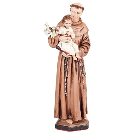 San Antonio con Gesù bambino in braccio 15 cm base, altura