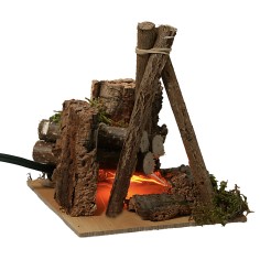 Fuoco bivacco funzionante cm 10x10,5x11 h 10x10, 5x11 2