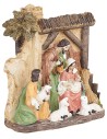 Grupo Natividad en resina con ovejitas cm 14x5,5x14,5 h