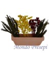 Terracotta vase cm 5 with mixed flowers