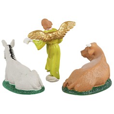 Set asino, bue e Angelo Gloria per Presepe gloria, angelo 2
