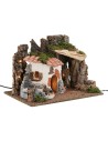 Countryside setting illuminated with fire cm 39x28x27h