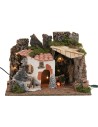Countryside setting illuminated with fire cm 39x28x27h