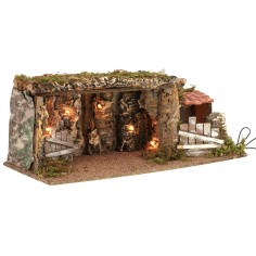 Capanna con luci 53,5x25x20 cm 2