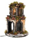 Circular village in Neapolitan style complete with lights cm Ø