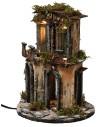 Circular village in Neapolitan style complete with lights cm Ø