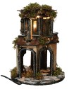 Circular village in Neapolitan style complete with lights cm Ø
