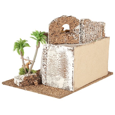 Capanna palestinese con natività cm 44x28,5x29h delle, capanna