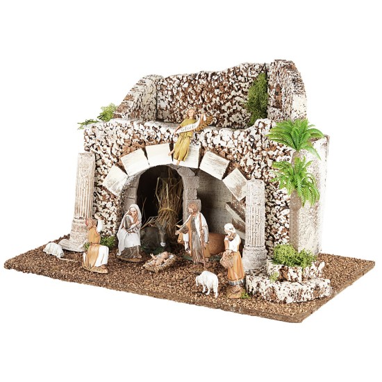 Capanna palestinese con natività cm 44x28,5x29h delle, capanna