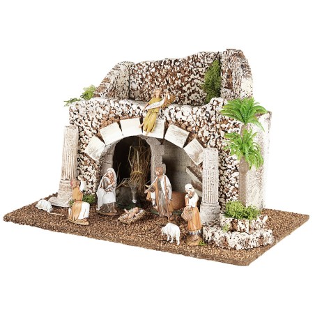 Capanna palestinese con Natività Landi Moranduzzo cm 44x28,5x29h