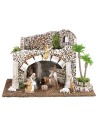 Capanna palestinese con Natività Landi Moranduzzo cm 44x28,5x29h