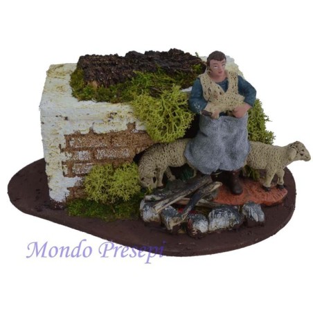 Shepherd moving 8 cm Oliver with fire