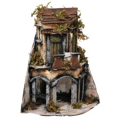 Borgo en esquina al estilo napolitano completo de luces cm