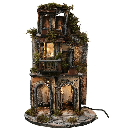 Pueblo iluminado para estatuas de 7-8 cm en estilo napolitano