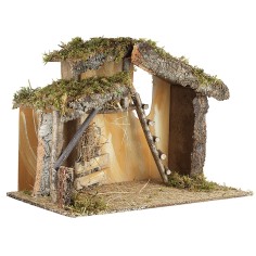 Capanna per presepe cm 64x34x45h altezza, legno, capanna 2