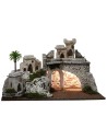 Palestinian village illuminated cm 54x34x31h